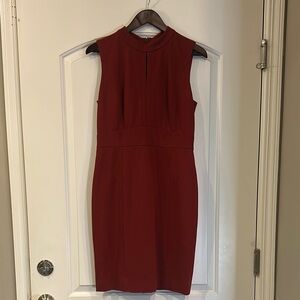 Classiques Entier Italian Ponte knit sheath Dress burgundy fields size 8